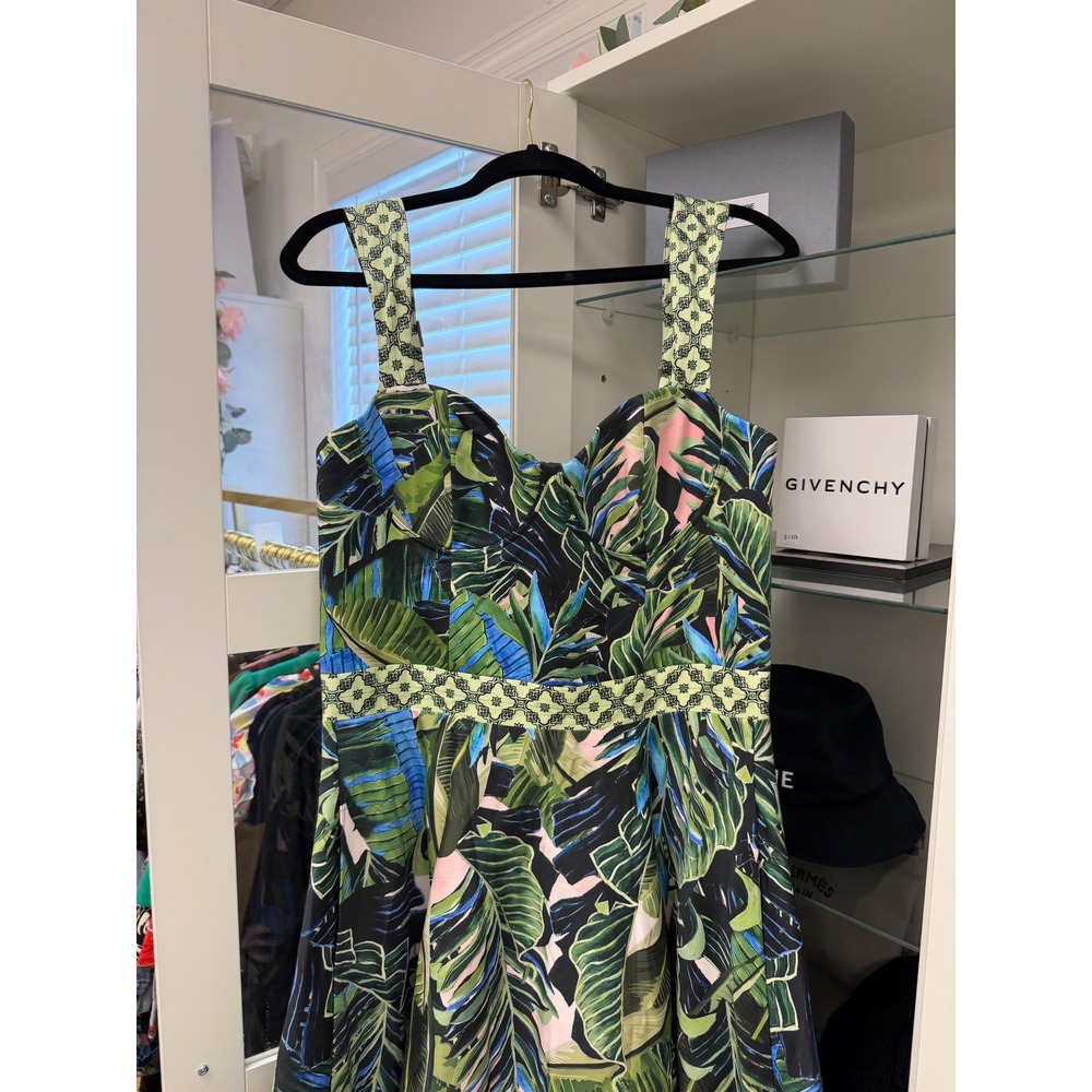 Alice + Olivia Fia Fit-And-Flare Dress Gown in Palm Beach NWT's $995 Cocktail - Picture 9 of 16